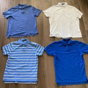 Polo Ralph Lauren Lot of 4 Shirts XL L Short Sleeve Collar Button Golf Dress